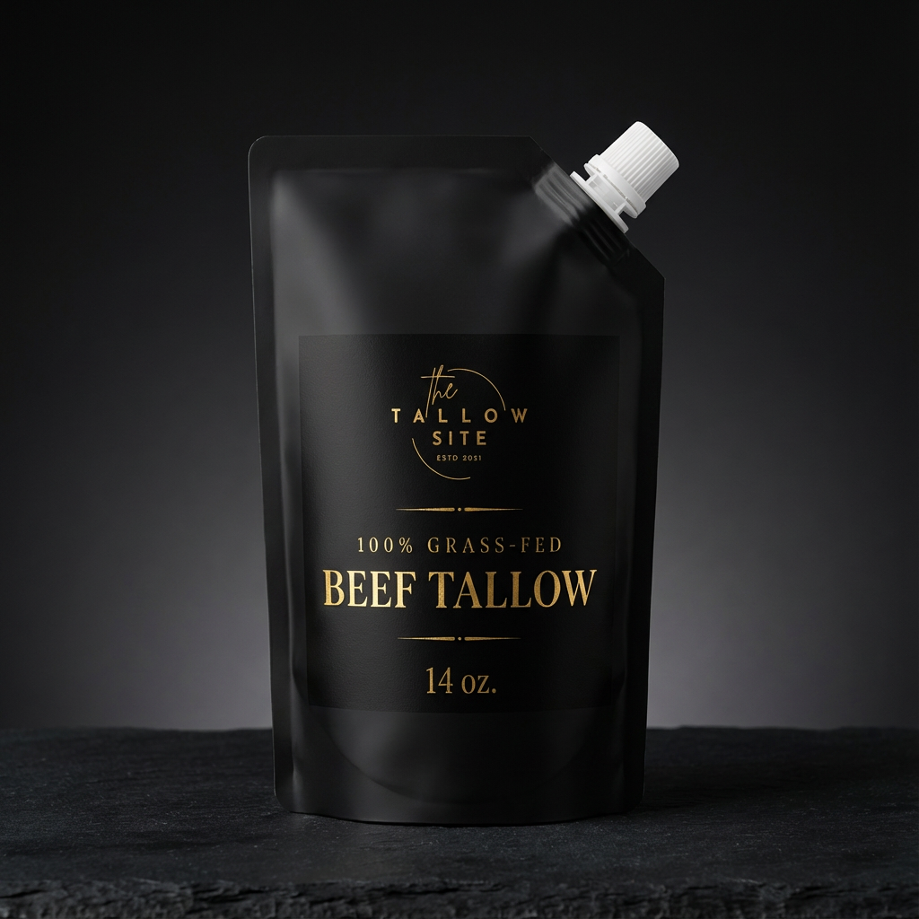 100% Grass-Fed Beef Tallow (14 oz Spouted Pouch)