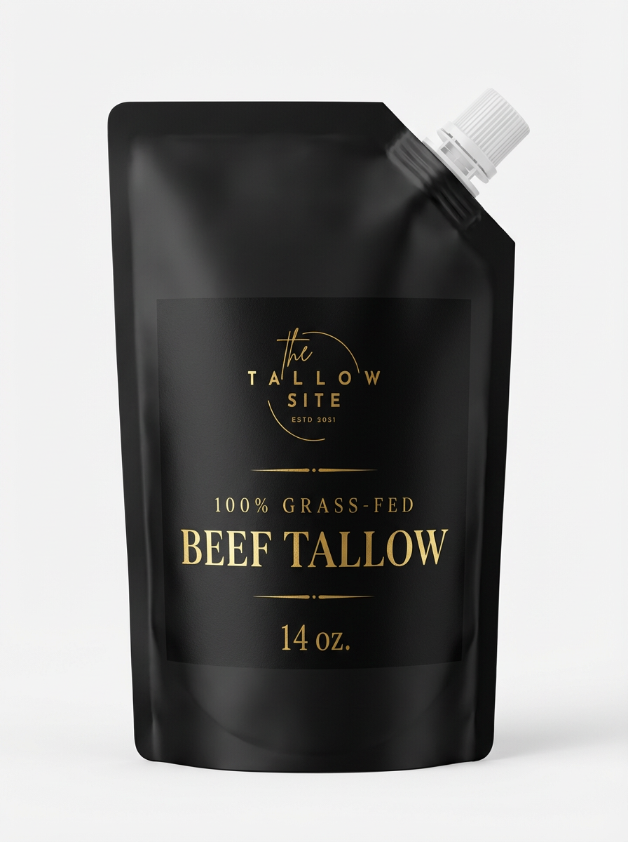 100% Grass-Fed Beef Tallow (14 oz Spouted Pouch)